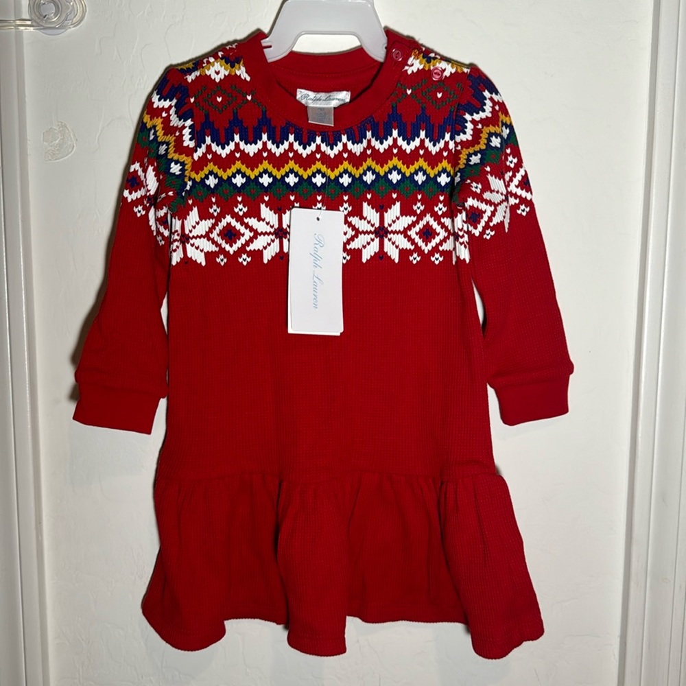 NEW! Ralph Laurene Baby Girl 2 Piece Dress & Pant